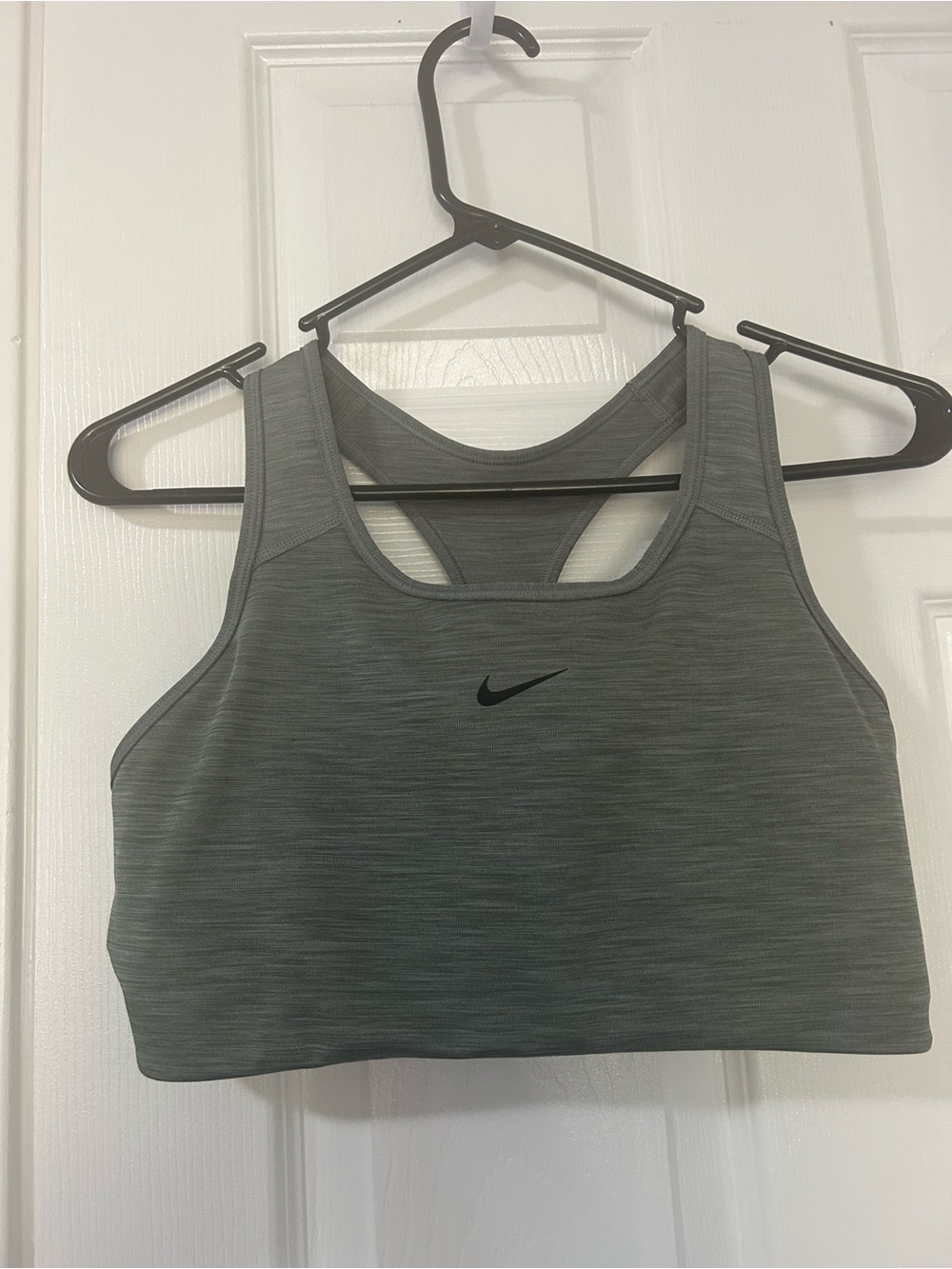 Nike Grey Racerback Medium-Impact Sports Bra